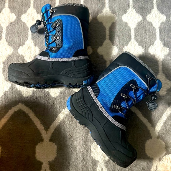 Kamik size 1 Snow Winter Boots Blue and Black - Picture 3 of 6